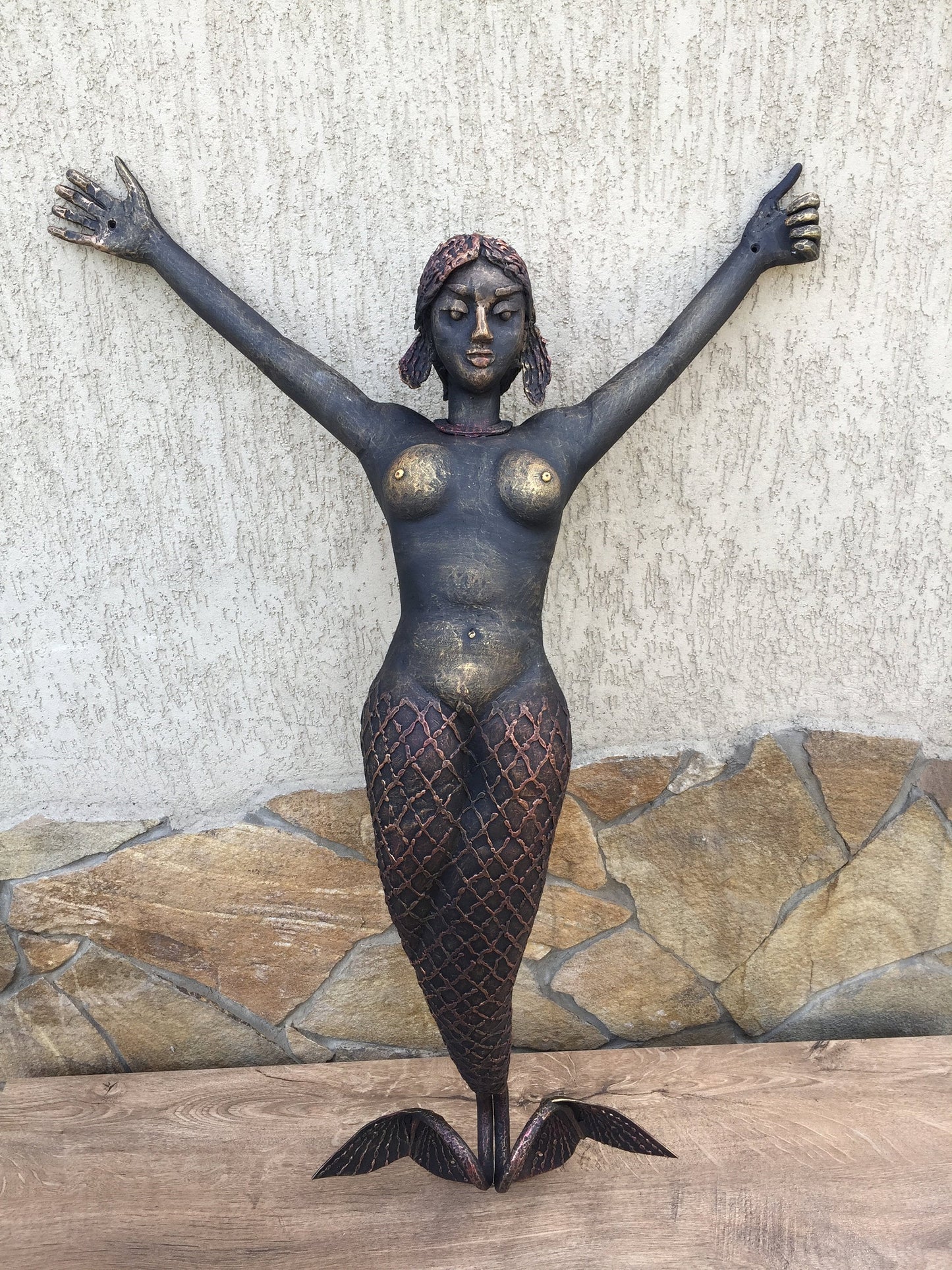 Mermaid, hand forged mermaid, mermaid decor, mermaid figurine, mermaid party, mermaid gifts, mermaid decal, mermaid costume,mermaid birthday