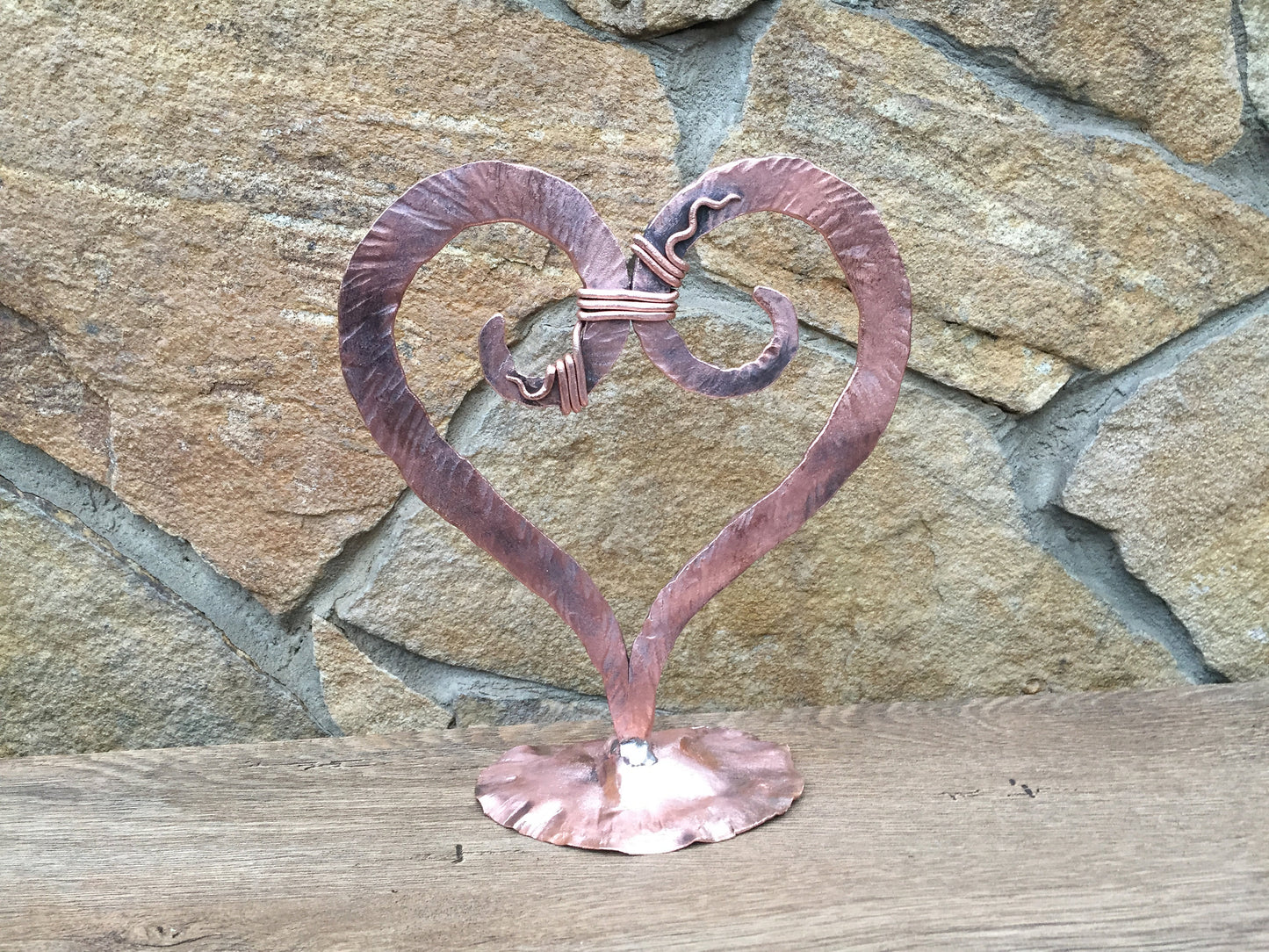 Copper anniversary gift, copper heart, 7 year anniversary, copper gift idea, 7th anniversary, copper art, copper engraved, copper jewelry
