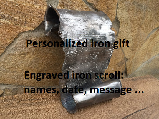 Iron scroll, 6th anniversary, iron anniversary gift, 6 year anniversary, wedding anniversary gift,partner gifts,iron gift for him,iron gifts