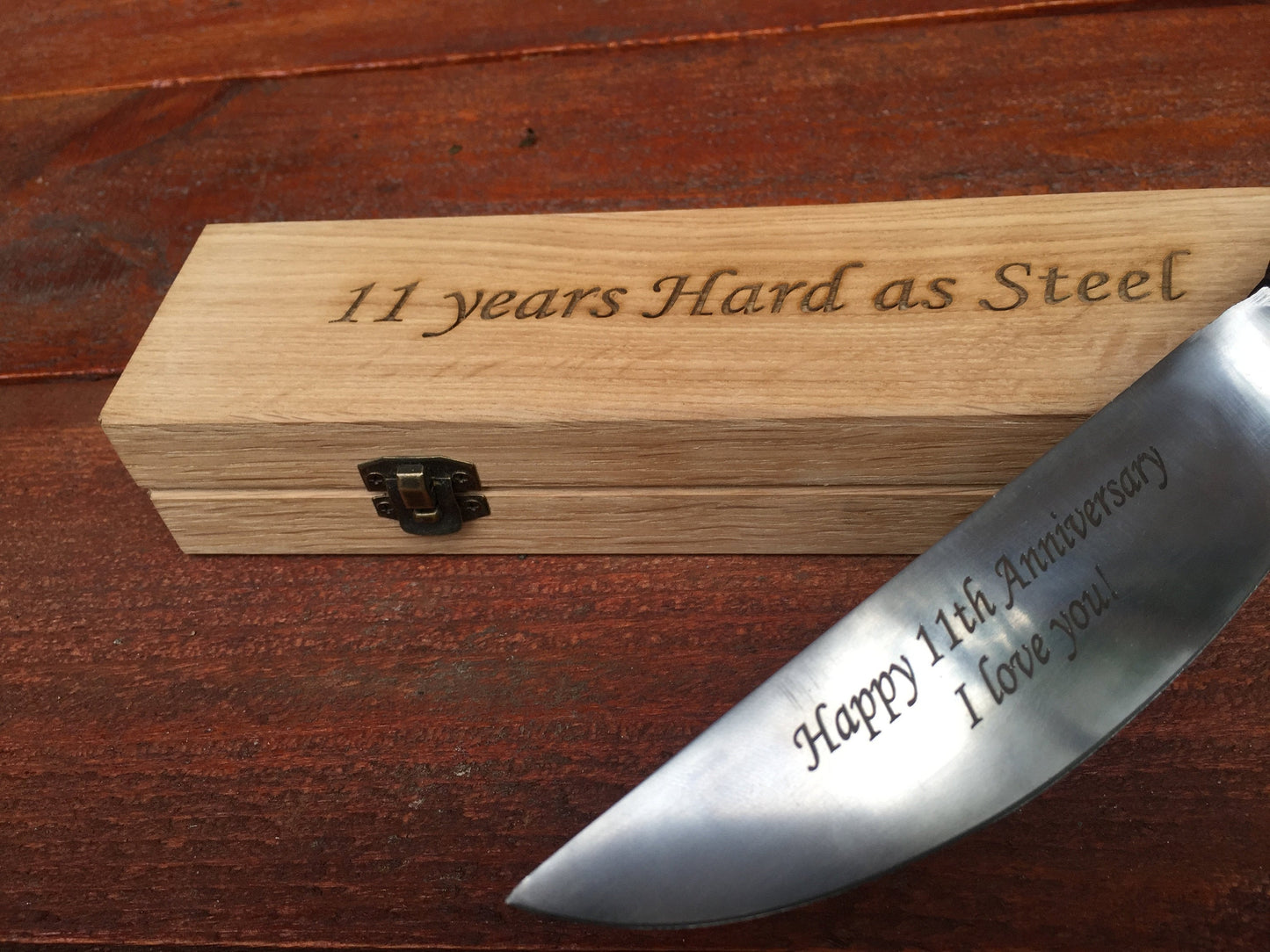 Steel gifts for him -11th anniversary, engraved steel gift, railroad spike knife, 11th anniversary gift for him, steel jewelry, steel gifts