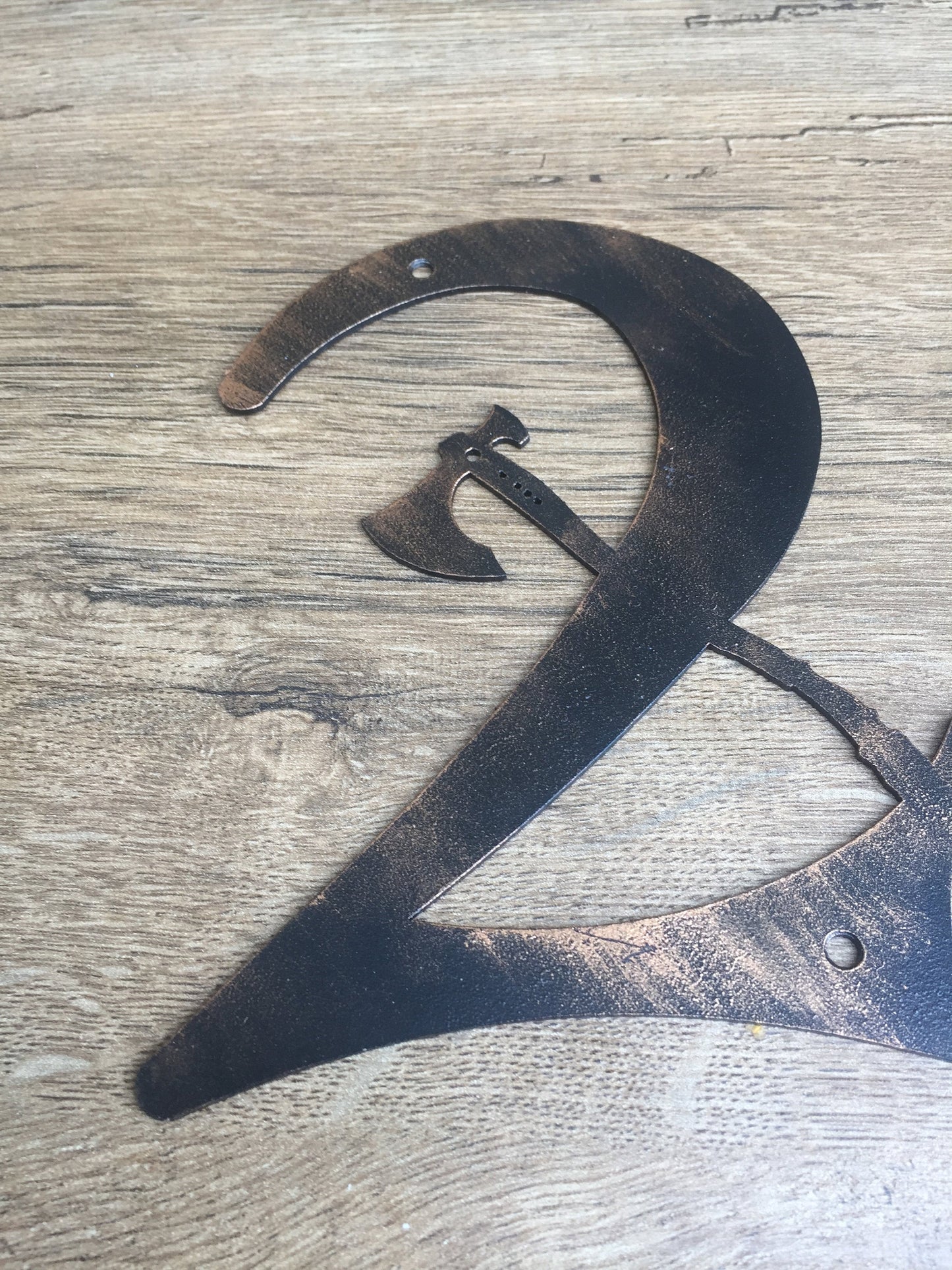 House numbers, house number metal, door number, house number plaque, God of War, Kratos axe, Leviathan axe, Kratos cosplay, Kratos blades