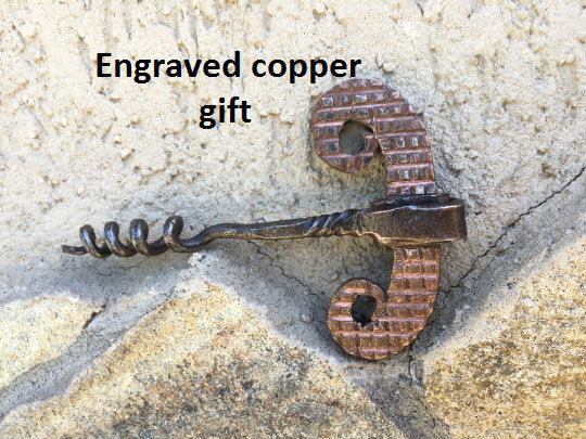 Copper gift for him, copper gifts, copper corkscrew, cork screw, copper anniversary, 7th anniversary gift for him, corkscrew, bottle opener