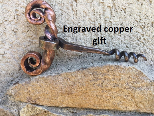 Copper anniversary gift for him, copper corkscrew, copper gift for him, copper gifts, cork screw, 7th anniversary gift for him, corkscrew