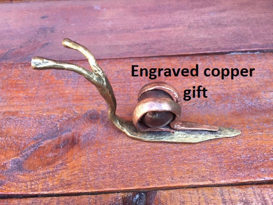 Copper anniversary gift for her, 7th anniversary, copper snail, 22nd anniversary, copper gifts, snail, copper anniversary,snail decor