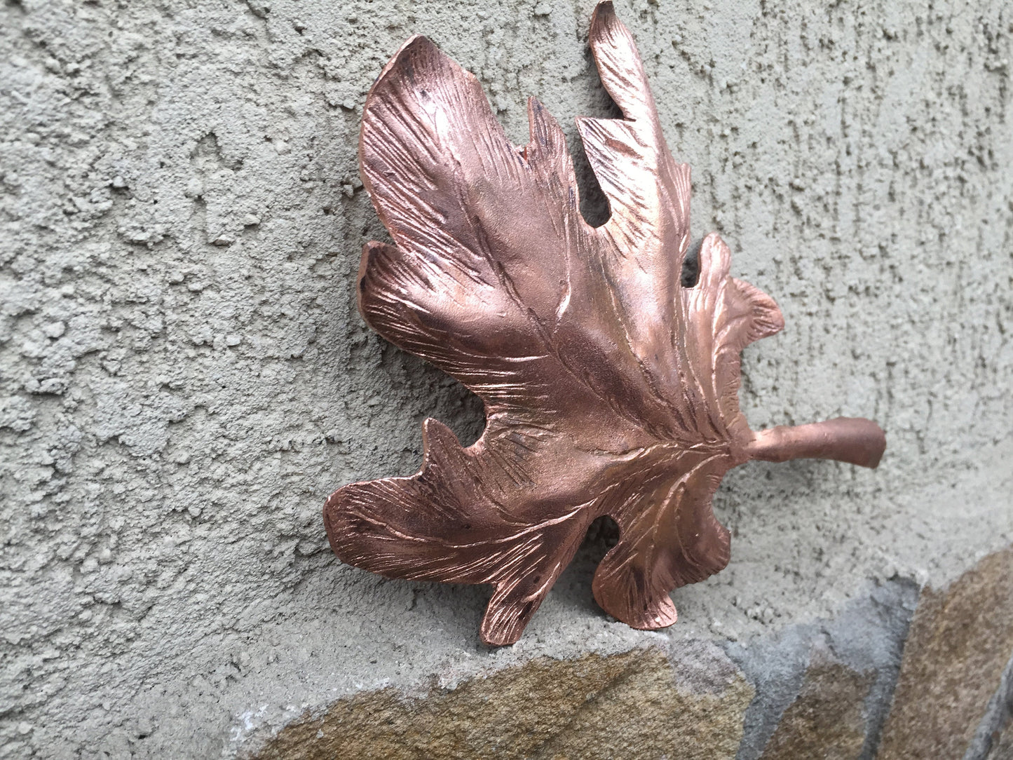 Copper maple leaf, copper anniversary gift, 7 year anniversary, copper gift, copper leaf, copper decor, 7th anniversary, copper art, leaf