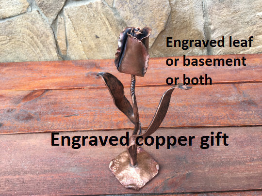 Copper tulip, tulip, copper gift for her, copper anniversary gift, 7 year anniversary,copper gift,copper flower,copper decor,7th anniversary