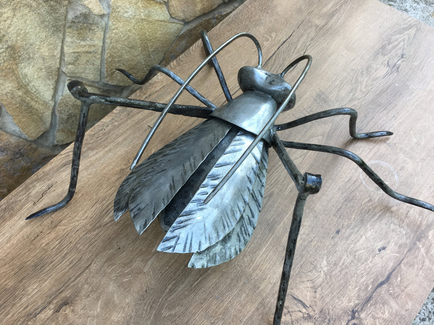 Grasshooper, iron grasshooper, garden decor, yard art, garden art, insect charm, garden gifts, garden sculpture, garden ideas, garden iron