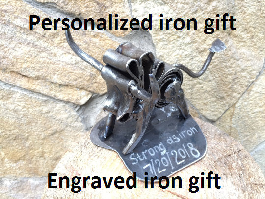 6th anniversary gift, iron anniversary gift for him, 6 year anniversary,iron bull,wedding anniversary gift,personalized iron gift,iron gifts