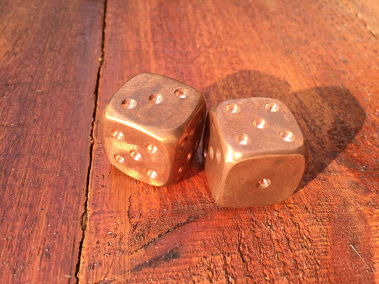 Copper dices, copper anniversary gifts, copper gifts, hand forged dice, 7 year gifts, blacksmith dice, dice set, tabletop game, board game