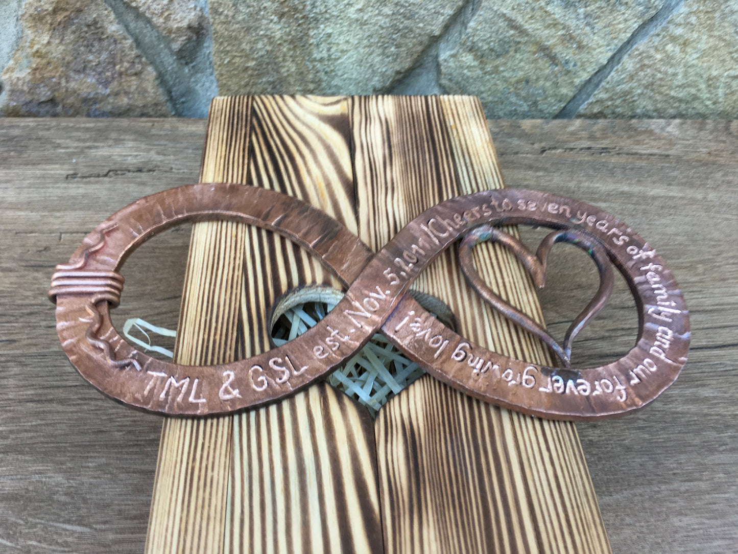 Copper infinity sign, copper anniversary gift, 7 year anniversary,copper gift,infinity sign,infinity sign decor,infinity art,7th anniversary