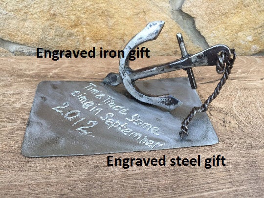 6th wedding anniversary gift for him, iron anniversary gift for him, 6 year anniversary, 6th anniversary, 11th anniversary gift, iron anchor
