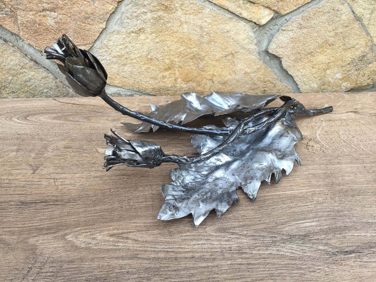 Hand forged thistle, iron thistle, Scottish thistle, 6th anniversary gift, 11th anniversary, iron gifts, steel gifts, 6 year anniversary