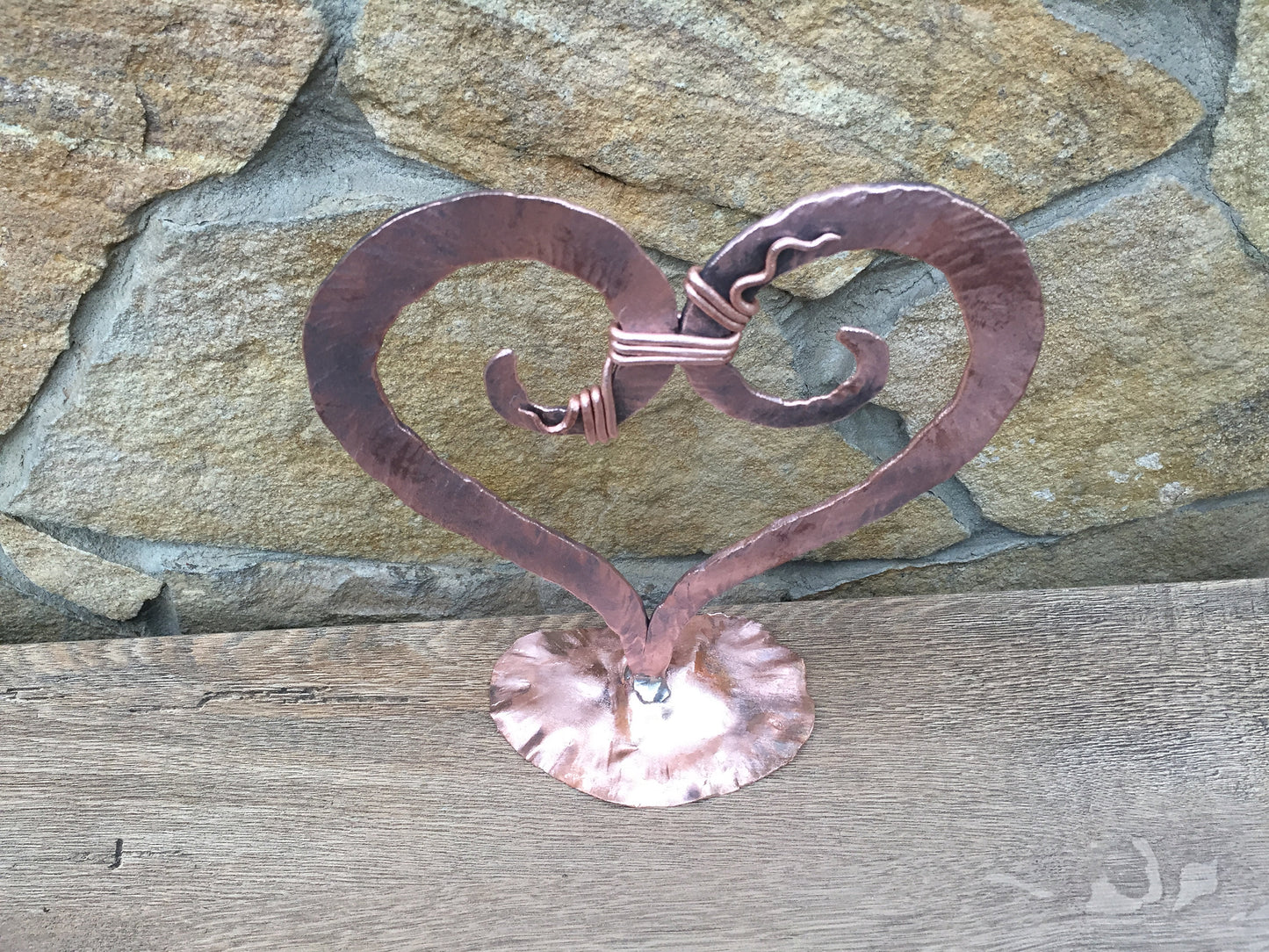 Copper anniversary gift, copper heart, 7 year anniversary, copper gift idea, 7th anniversary, copper art, copper engraved, copper jewelry