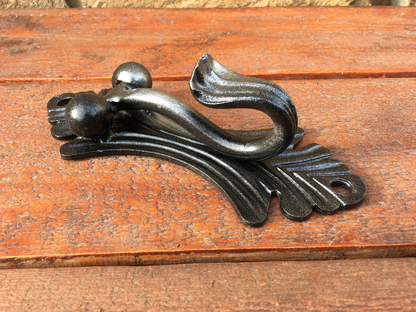 Hand forged door knocker, door pull, iron door ring, door puller, pull ring handle, wrought iron pulls, knobs and pulls, forged pull handle