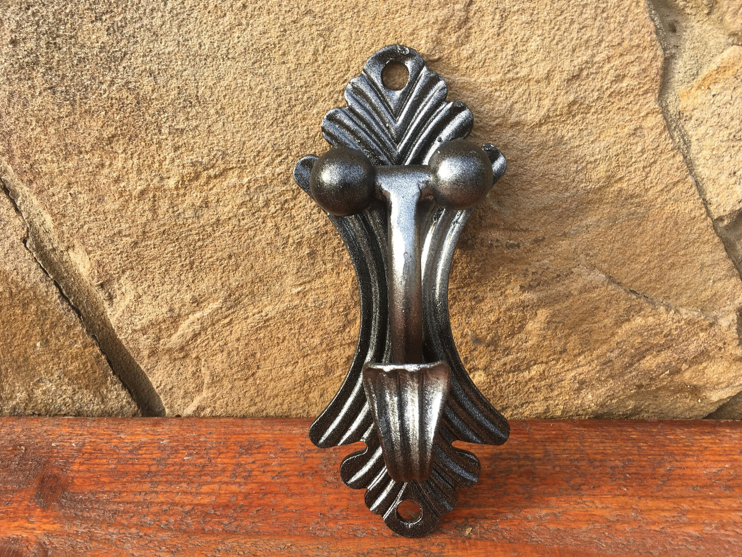 Hand forged door knocker, door pull, iron door ring, door puller, pull ring handle, wrought iron pulls, knobs and pulls, forged pull handle