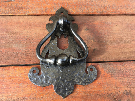 Hand forged barn door handle, barn decor, door pull, shed door handle, door ring, pull ring handle, wrought iron pulls, knobs and pulls