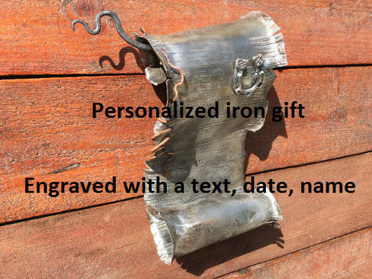 Iron scroll, 6th anniversary, iron anniversary gift, 6 year anniversary, wedding anniversary gift,partner gifts,iron gift for him,iron gifts