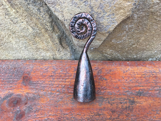 Candle snuffer, hand forged candle snuffer, candle accessory, flame snuffer, farmhouse decor, forged gifts, medieval gift, vintage snuffer