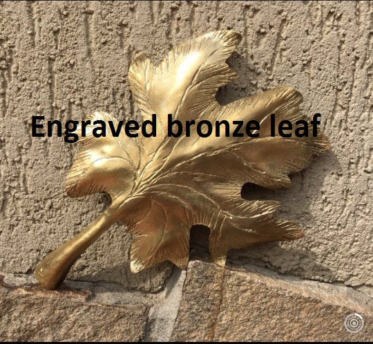 Engraved bronze leaf, bronze anniversary gift, bronze gifts, 8 year gifts, 8th anniversary, bronze horseshoe, bronze gift idea, bronze gift