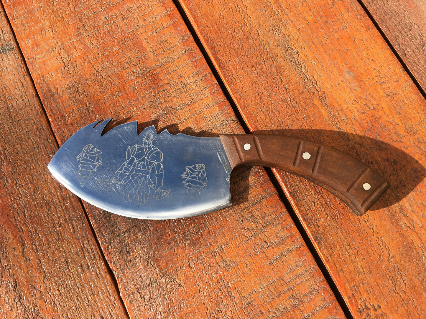 Knife for men, knife gift, knife custom, knife chef, knife dad, Kratos, God of War, cosplay, knife groomsmen, knife display, iron gift, axe