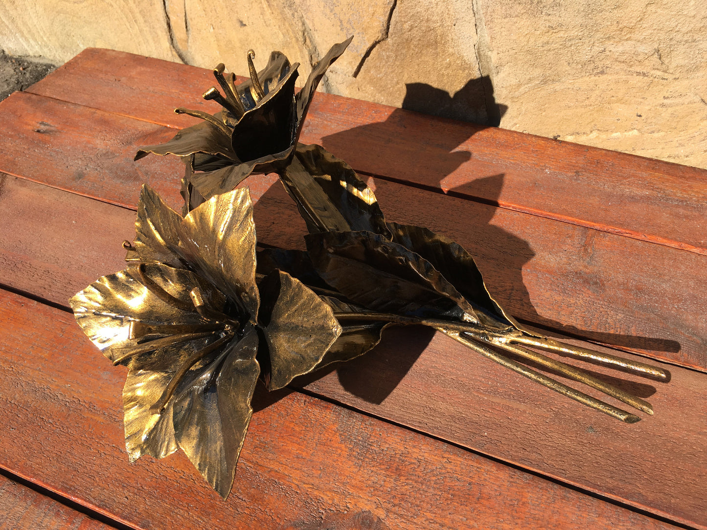 6th anniversary gift for her, bouquet of lily, bridesmaid gift, Christmas gift,  iron flower, wedding flowers, lily, iron bouquet, iron gift