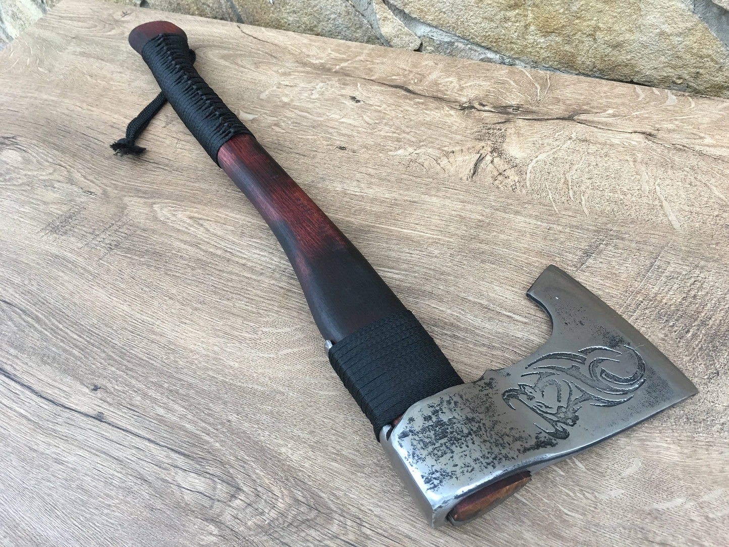 Customized axe, personalized axe, custom axe, etched axe head, viking axe, medieval axe, tomahawk, mens gift, iron gift for him, Kratos axe