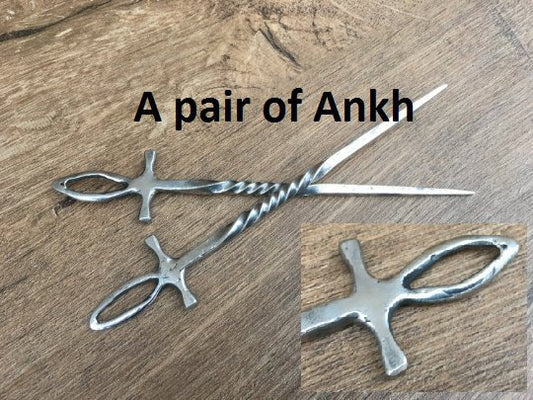 Ankh, ankh necklace, ankh knot, stainless steel ankh, ankh skewer, food pricker, ankh charm, ankh jewelry, ankh for men, protection amulet