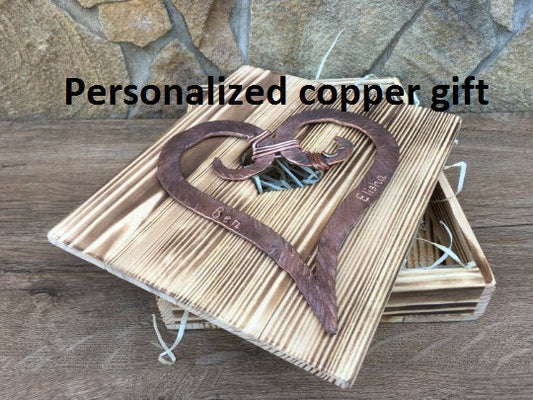 Copper gift for her, copper gift, 7 year gift, 7th anniversary gift, copper anniversary gift, copper heart, copper gifts, copper wedding