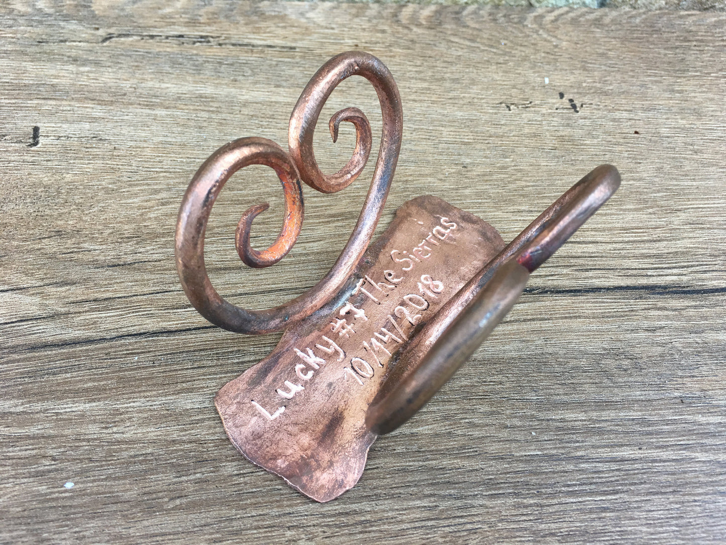 7th anniversary gift, copper gifts, 7 year gifts, copper horseshoe, copper heart, copper anniversary,copper wedding,engagement,love talisman