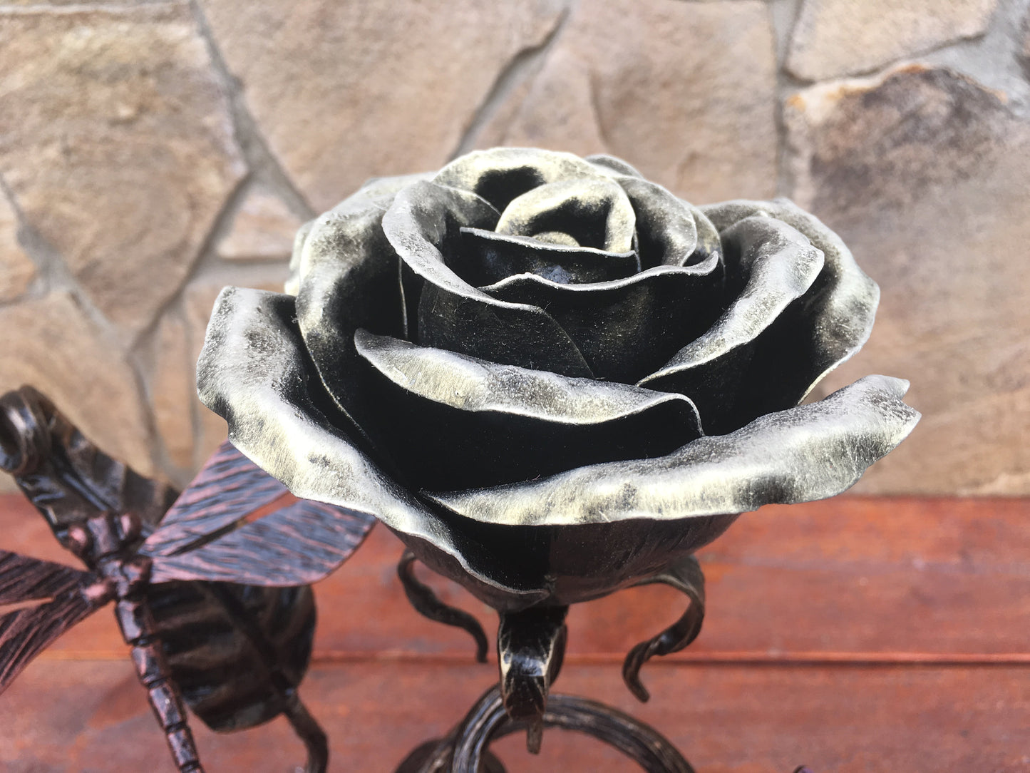 Metal rose, wedding anniversary gift, anniversary gift, wedding gift, Mother's day, Valentine's day gift,metal gift for her,hand forged rose