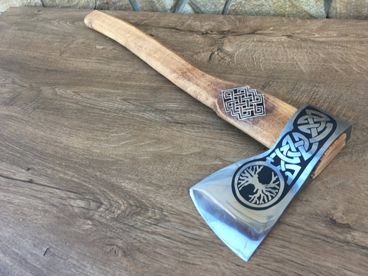 Axe, ax, viking axe, tree of life, medieval axe, kitchen utensils,tomahawk, mens birthday gift, mens gifts, iron gift for him, gifts for men