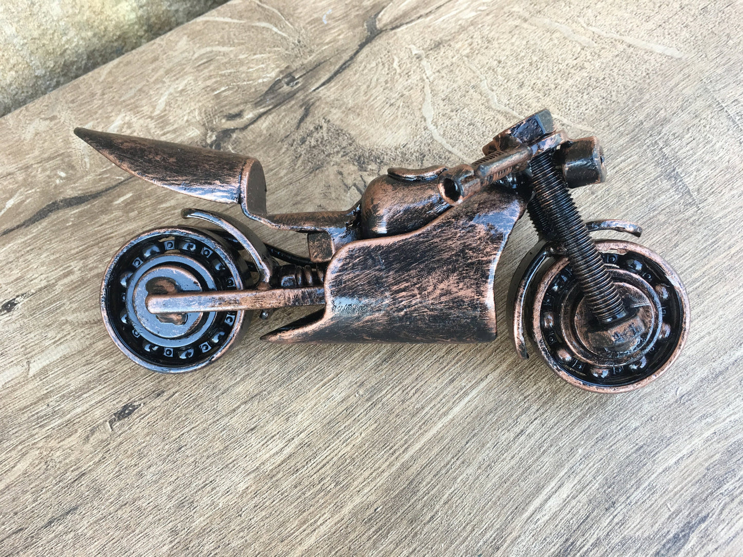 Scrap metal motorcycle, steampunk motorcycle, recycled bike, upcycled, steampunk art, industrial art,biker gift,scrap,recycled metal,bikers