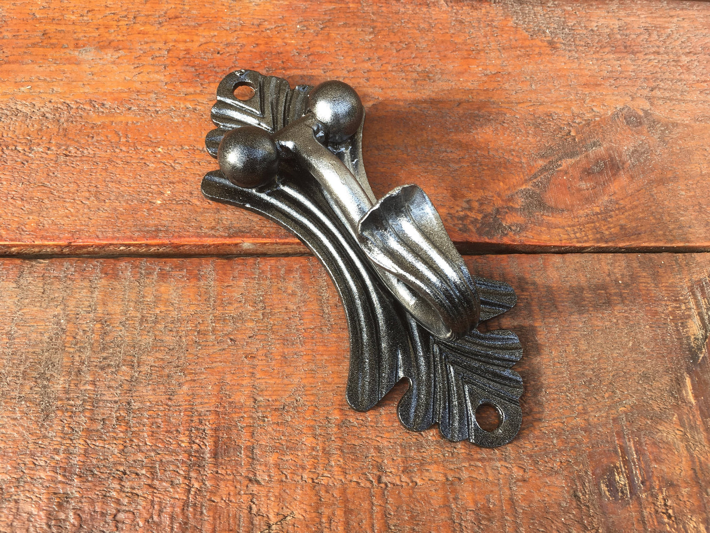 Hand forged door knocker, door pull, iron door ring, door puller, pull ring handle, wrought iron pulls, knobs and pulls, forged pull handle