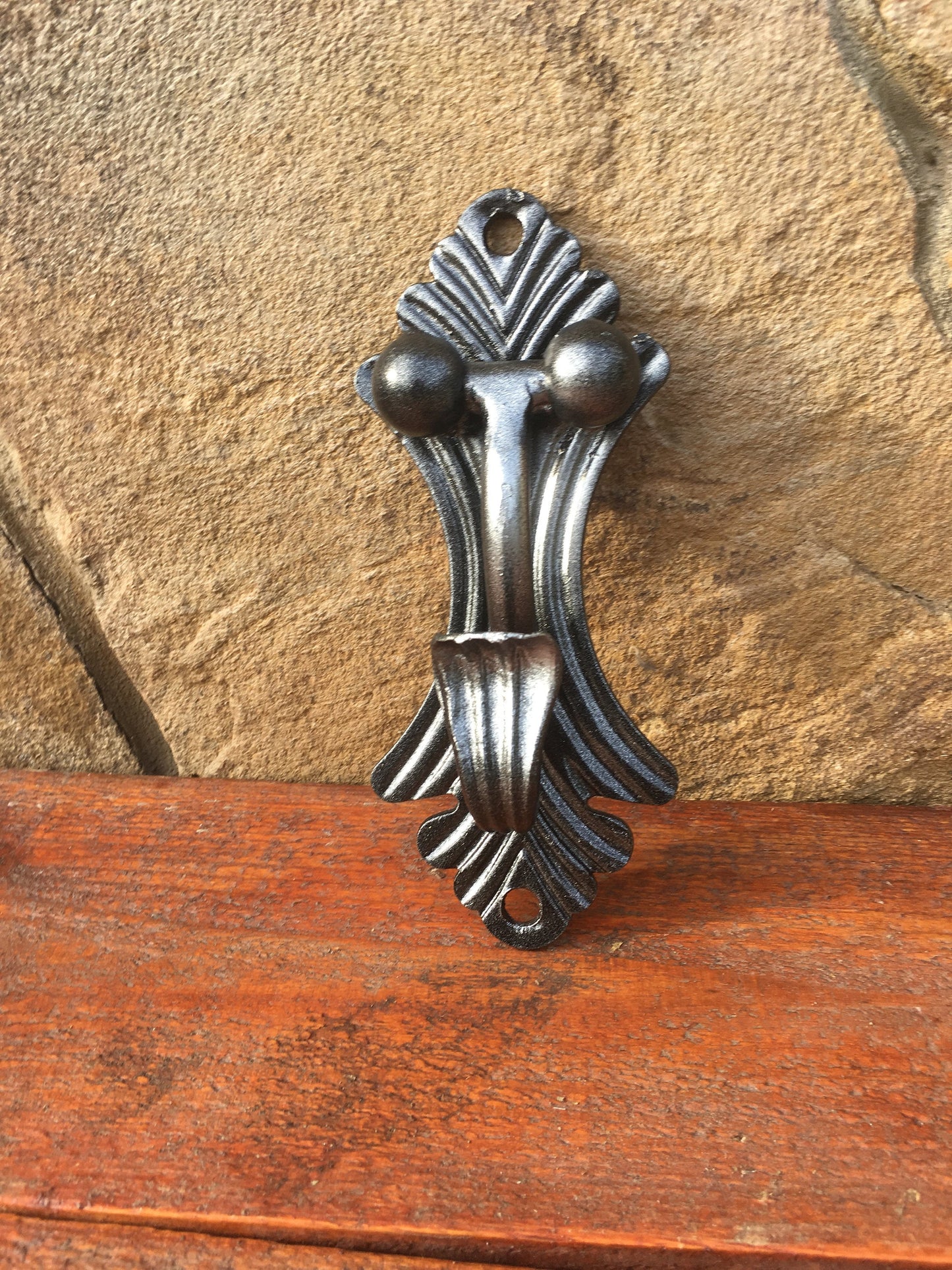 Hand forged door knocker, door pull, iron door ring, door puller, pull ring handle, wrought iron pulls, knobs and pulls, forged pull handle