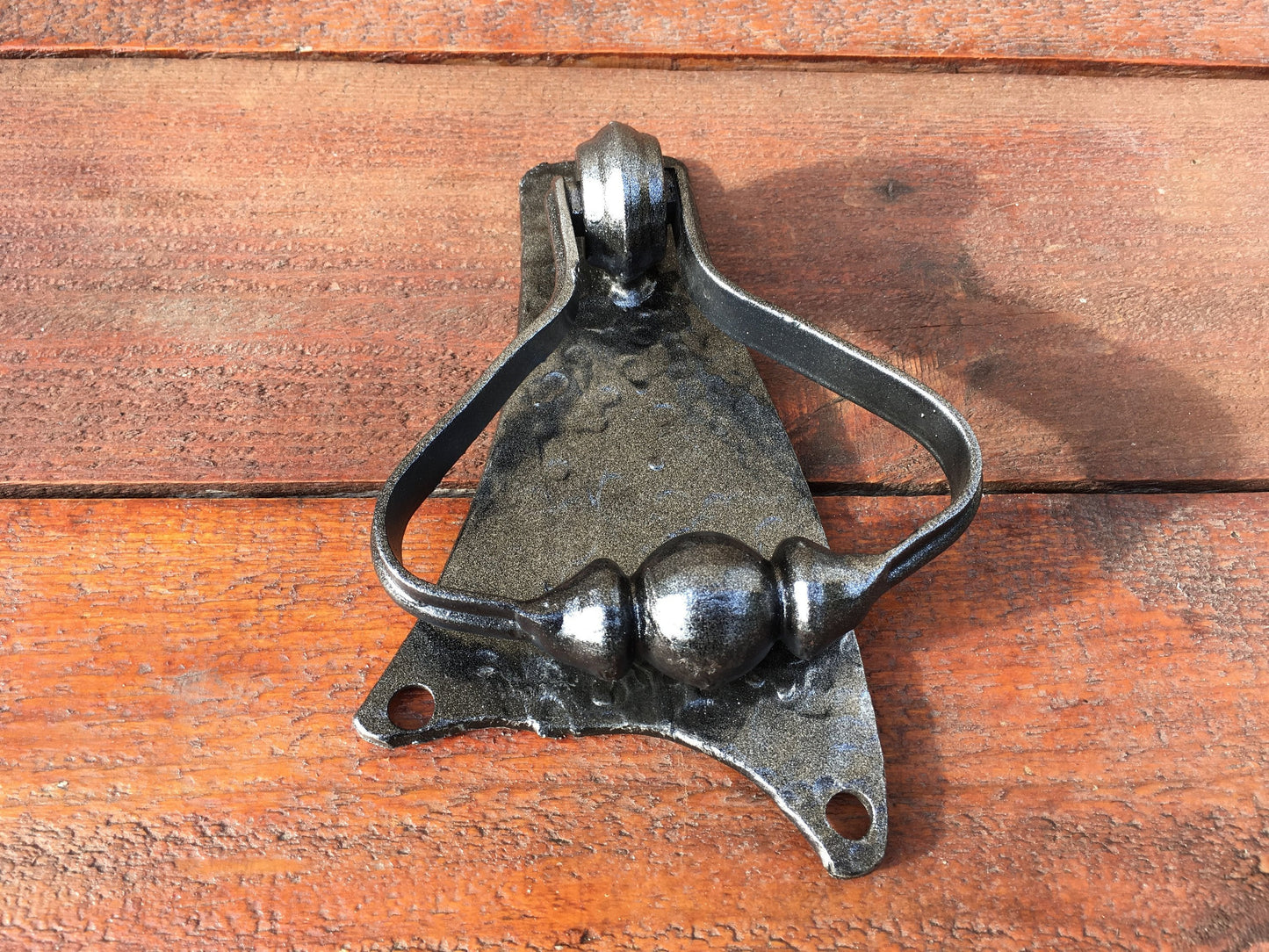 Hand forged shed door handle, barn decor, door pull, iron door ring, door puller, pull ring handle, wrought iron pulls, knobs and pulls
