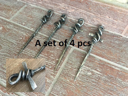 Stainless steel skewers. ankh, food prickers, ankh, ankh skewer, BBQ, grilling itensils, stainless steel gift, ankh jewelry, kitchen gift