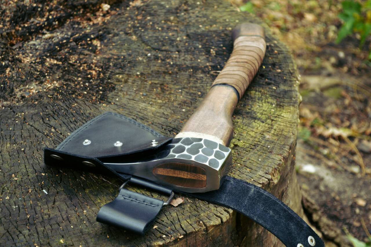 Viking axe, leather sheath, tomahawk, hatchet, gift for men, medieval axe, viking weapon, viking camp, Norse axe, 6th anniversary gift, ax