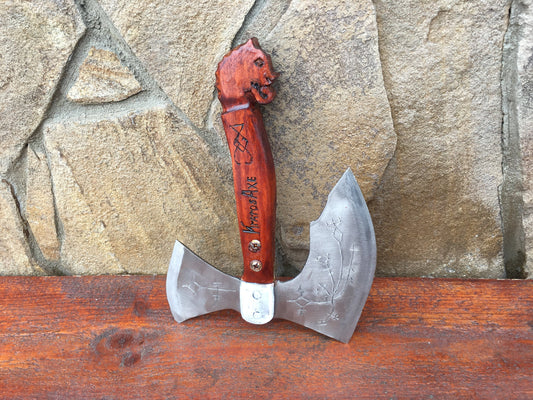 Stainless steel kitchen axe, kitchen axe, butcher gifts, meat axe, Leviathan axe, God of War axe, Kratos axe,mens gift,iron gifts,viking axe