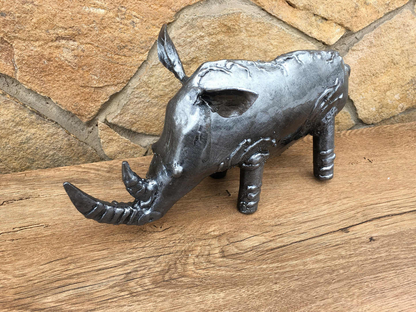 Rhino, rhinoceros,rhino metal art, rhino gifts for men, rhino lover, rhino for desk, rhino birthday, rhino gift, mens gift, viking axe