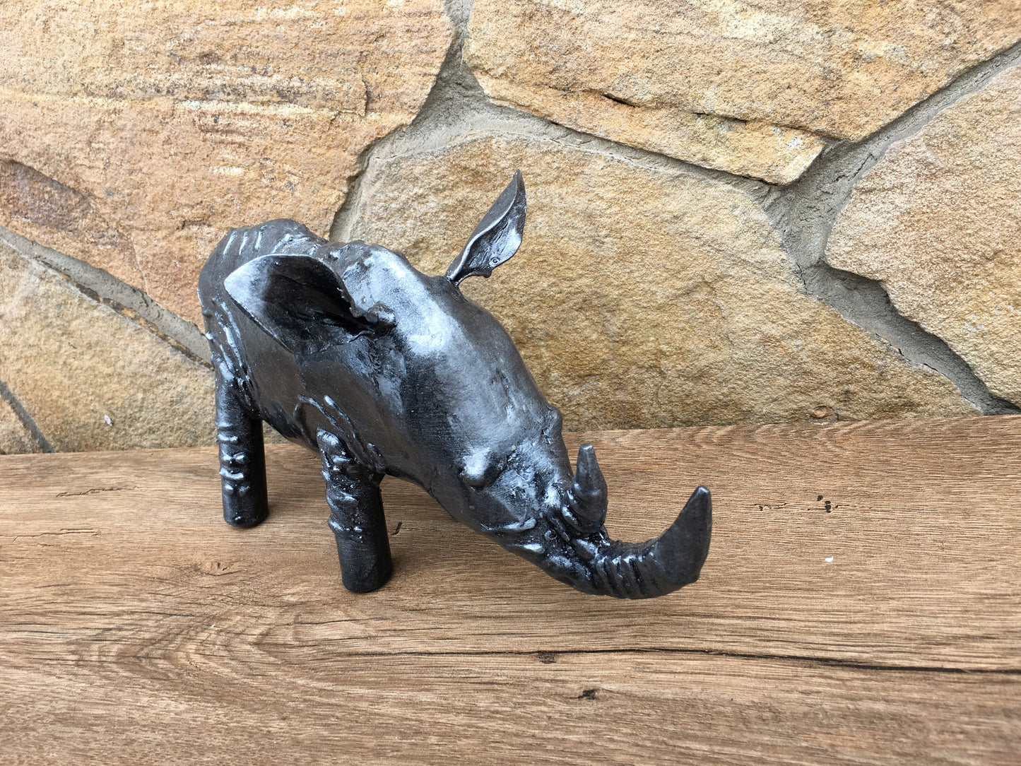 Rhino, rhinoceros,rhino metal art, rhino gifts for men, rhino lover, rhino for desk, rhino birthday, rhino gift, mens gift, viking axe