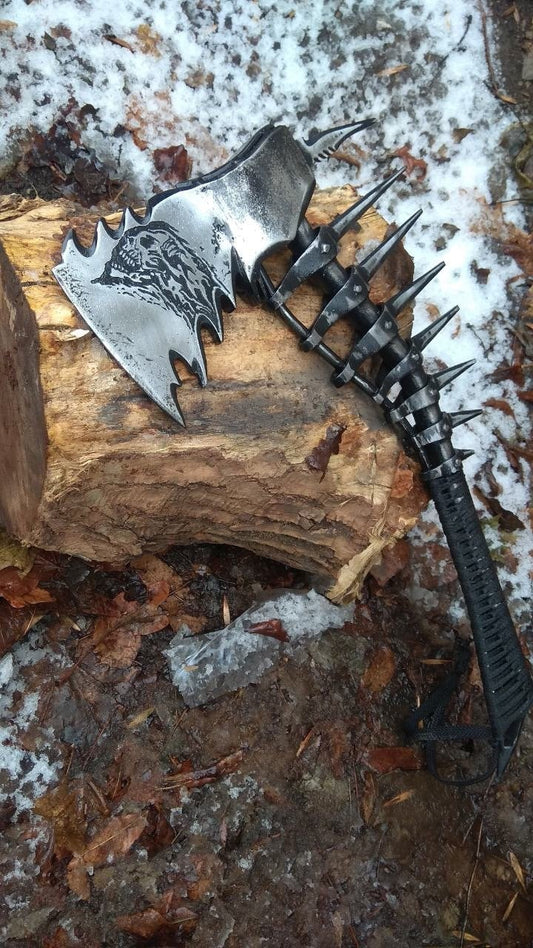 Viking axe, tomahawk, hatchet, viking gifts, mens gifts, gifts for men, man gifts, manly gift, 6th anniversary, his birthday gift, skeleton