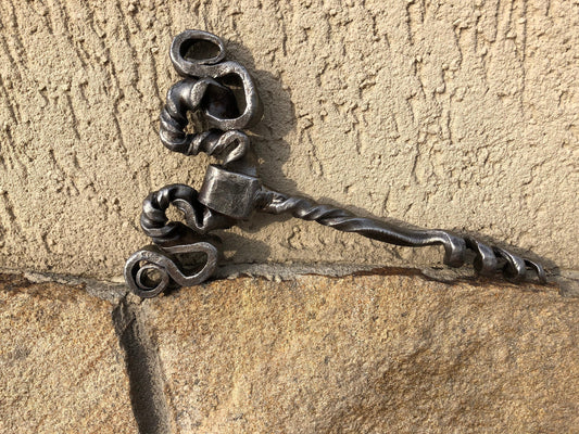 Iron anniversary gift for him, wrought iron corkscrew, hand forged corkscrew, handforged corkscrew, stainless steel corkscrew,wine corkscrew