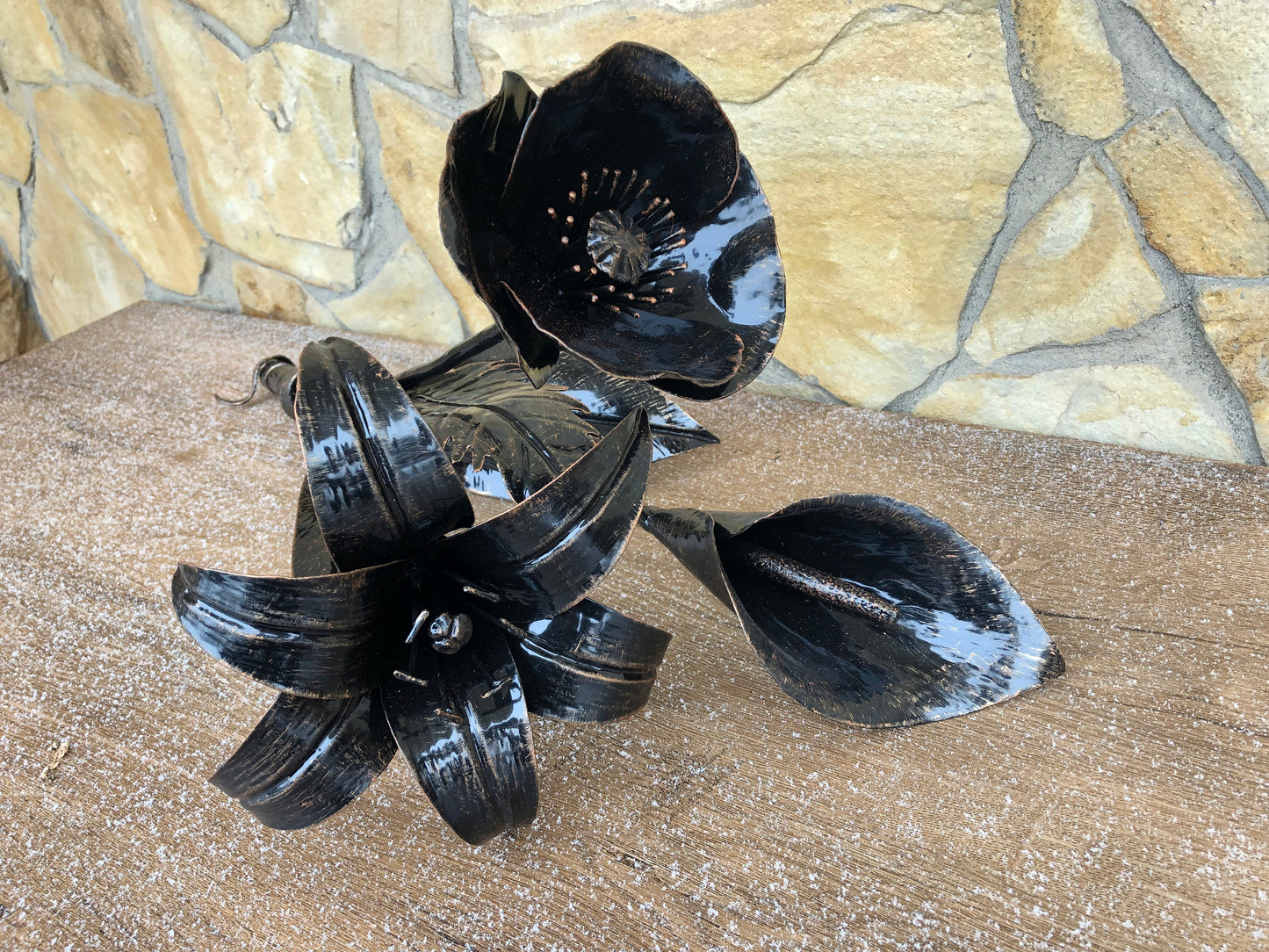 Wedding bouquet, hand forged bouquet, bouquet of flowers, iron bouquet, floral decor, gift idea wedding, poppy, calla, lily, wedding gift