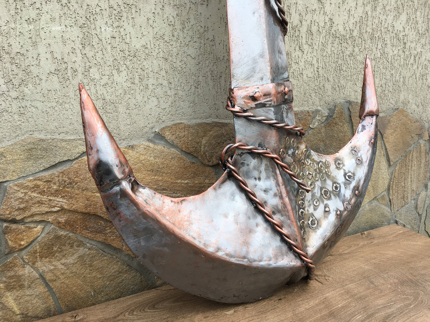 Hand forged anchor, land shark Sobek, prop, video game, video game gifts, video game decor, replica, playstation, costume weapon, viking axe