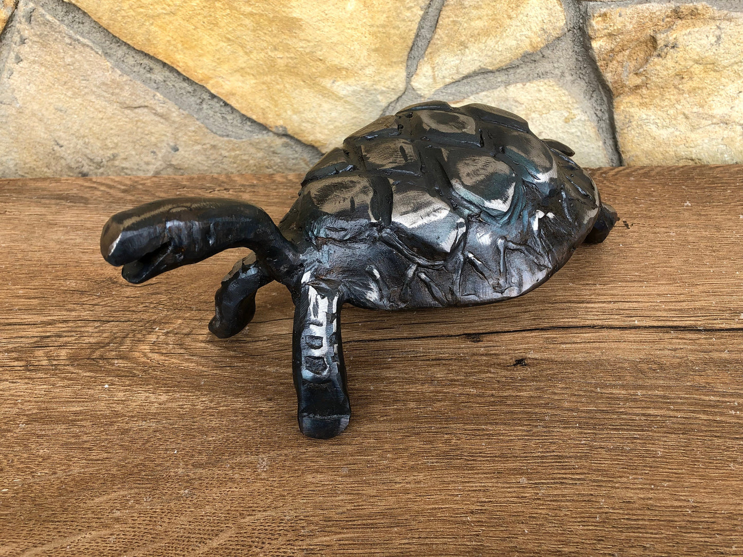 Turtle, hand forged turtle, turtle gifts, tropical beach decor, nautical decor, turtle figurine, wildlife, amphibians, iron gift, mens gifts