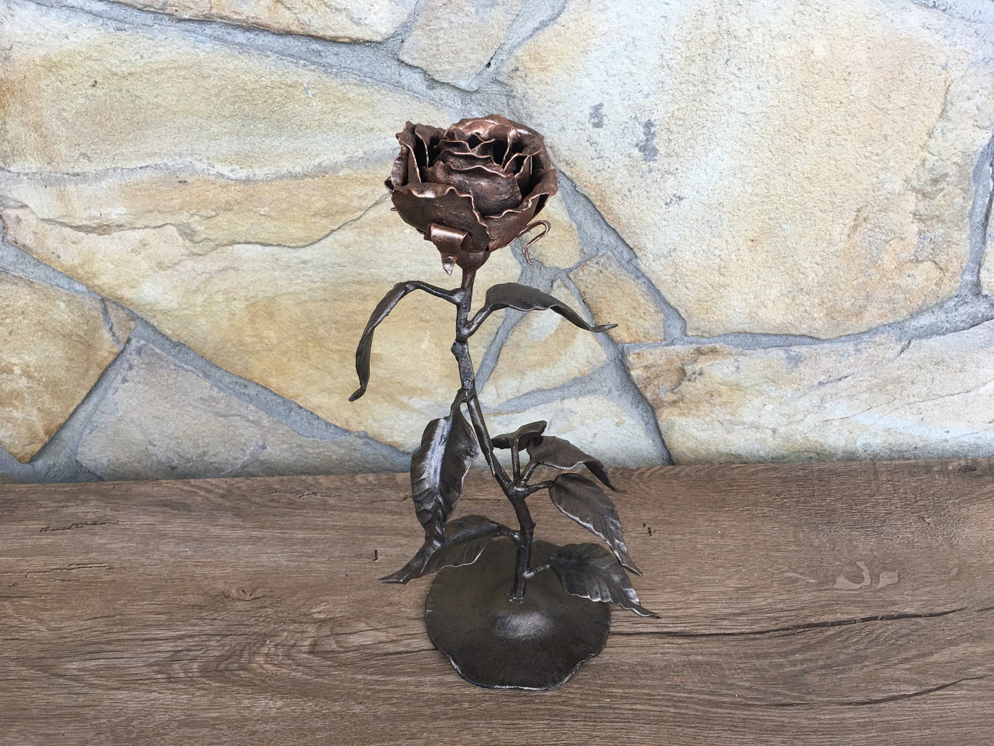 Hand forged rose, engagements gift for couple, engagement gift idea, engagement gift, wedding anniversary, wedding gift, metal gift for her