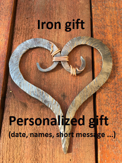 Iron anniversary gift, 6th anniversary gift, iron anniversary, iron gift, 6th anniversary gift for her,6 year wedding,iron heart, iron gifts