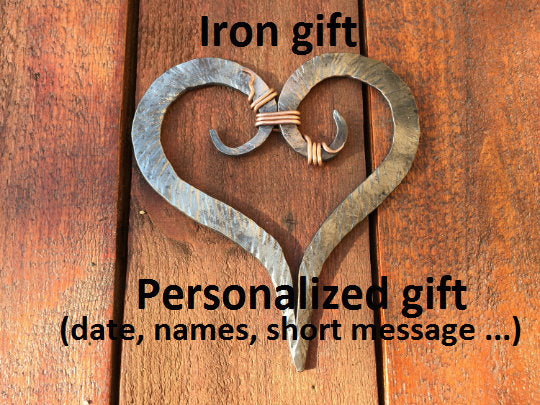 Iron anniversary gift, 6th anniversary gift, iron anniversary, iron gift, 6th anniversary gift for her,6 year wedding,iron heart, iron gifts