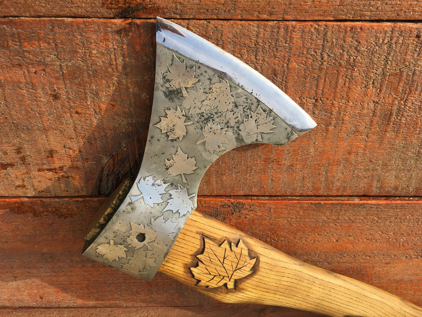 Mens gift, viking axe, manly gift, medieval axe, tomahawk, camping, maple leaf, men's gifts,iron gift for him,gifts for men,manly iron gifts