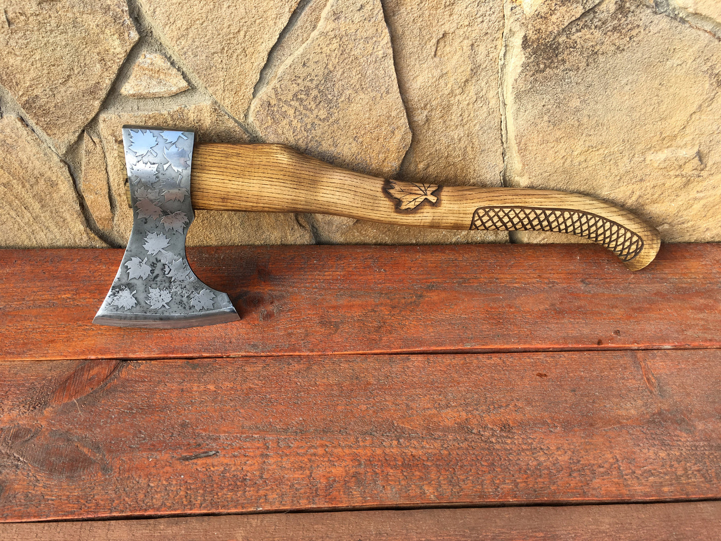 Mens gift, viking axe, manly gift, medieval axe, tomahawk, camping, maple leaf, men's gifts,iron gift for him,gifts for men,manly iron gifts